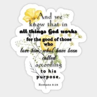 Romans 8:28 Sticker